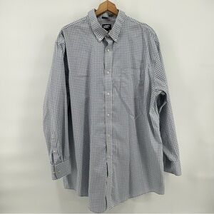 Lands End Supima Pinpoint Cotton Shirt No Iron Traditional Fit Size 18.5 x 36T